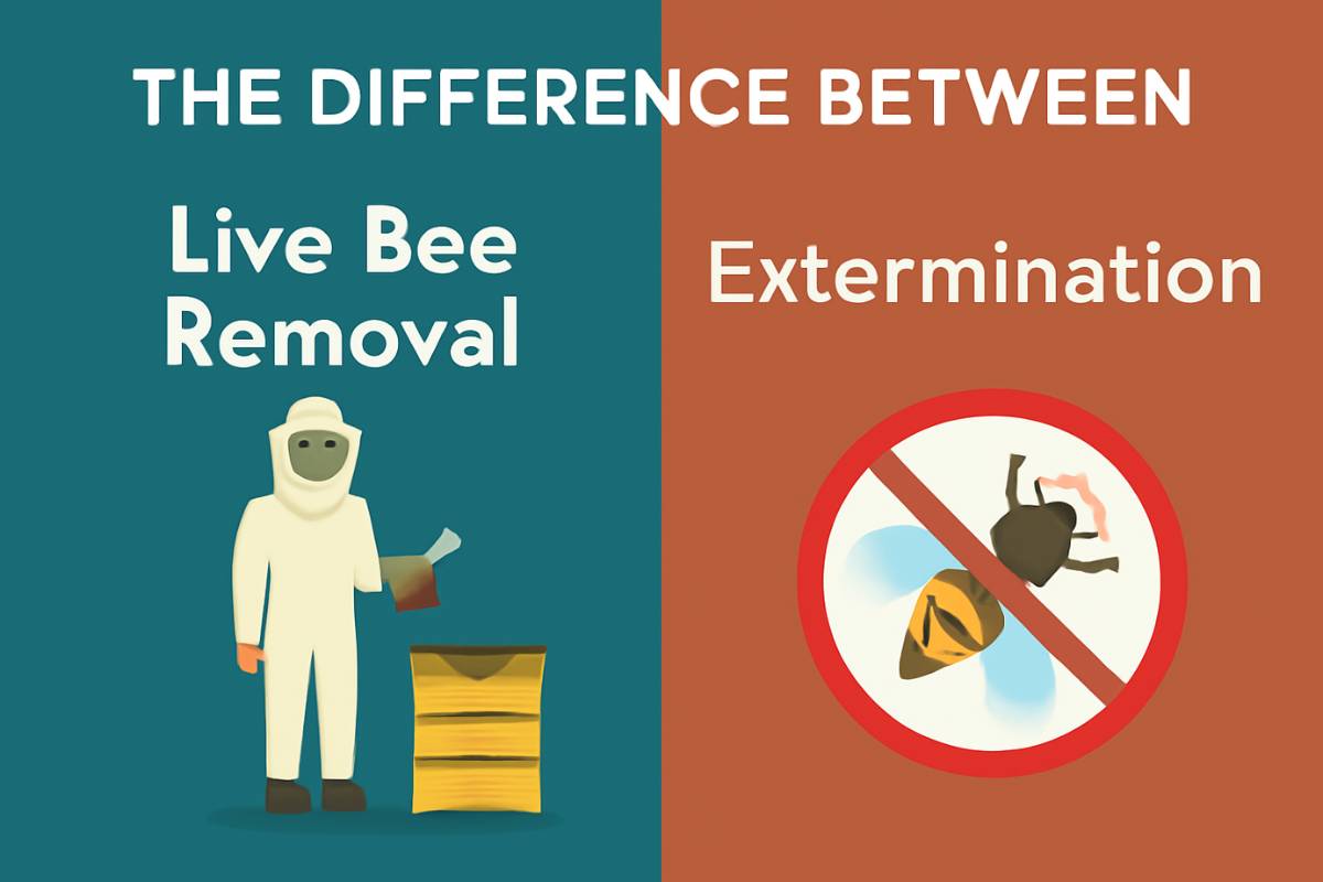 The Difference Between Live Bee Removal and Extermination